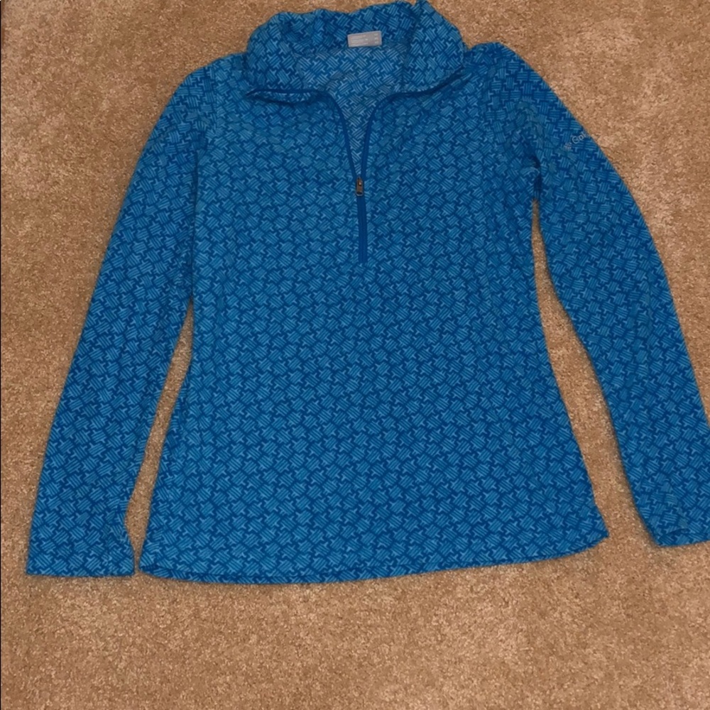 Blue Columbia Fleece Quarter Zip
